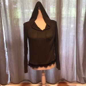 Hoodie women lace top